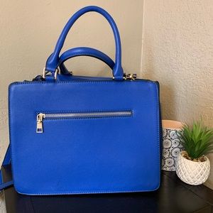 Bright blue handbag